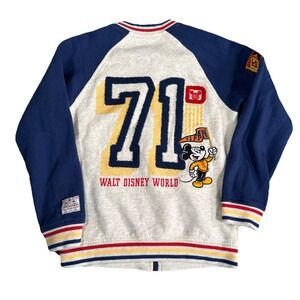 Disney World Disney Parks Kids Full Zip Jacket SZ M Mickey Mouse Double Sided